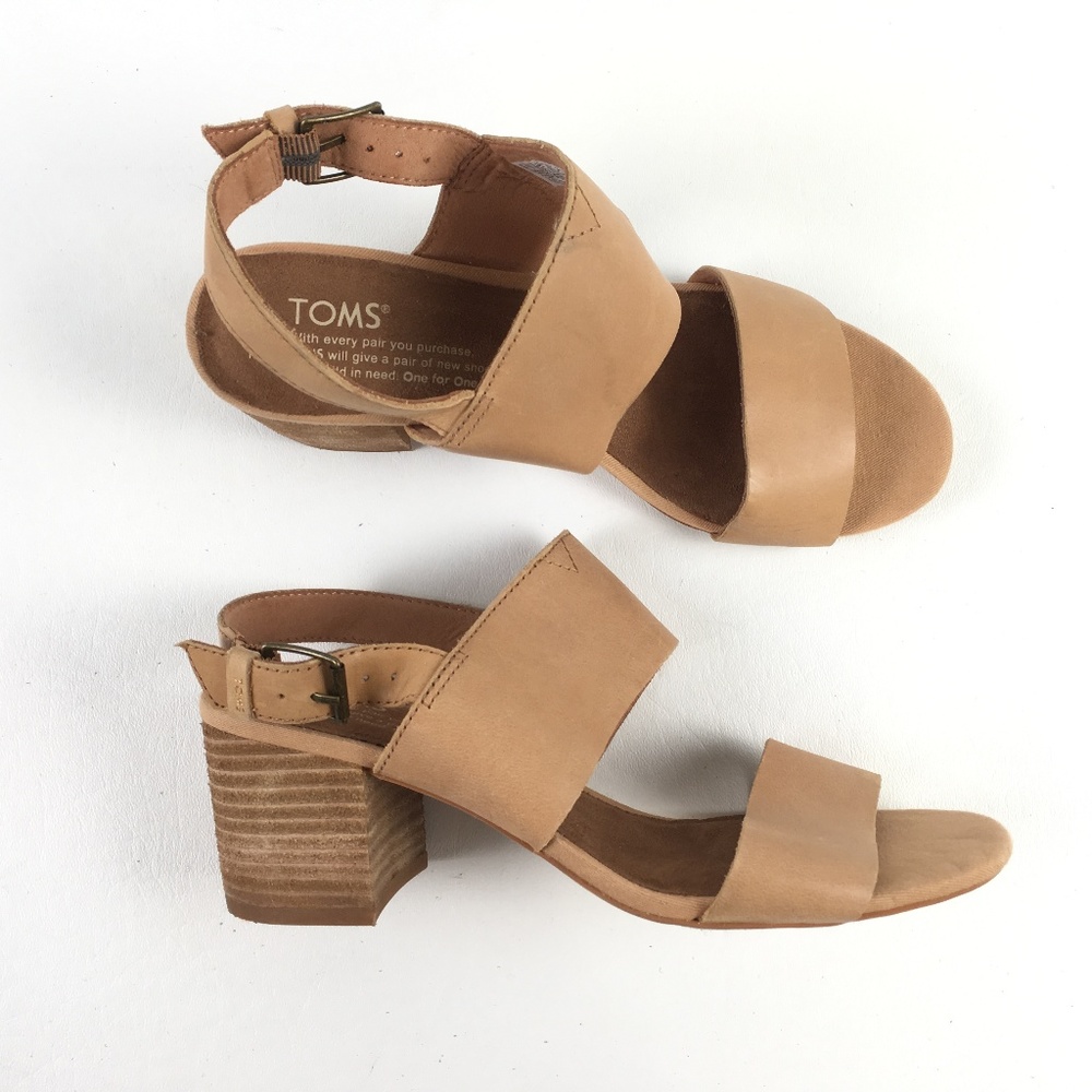 Toms Nude Strap Heel Sandals T215894